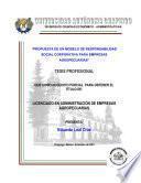 Libro TESIS: “PROPUESTA DE UN MODELO DE RESPONSABILIDAD SOCIAL CORPORATIVA PARA EMPRESAS AGROPECUARIAS”