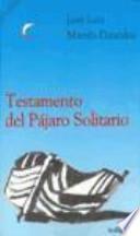 Libro Testamento del pájaro solitario