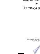 Textos de sombra y últimos poemas