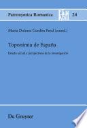 Libro Toponimia De Espana / Toponymy of Spain