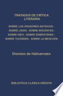 Libro Tratados de crítica literaria