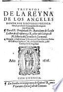 Triunfos de la Reyna de los Angeles... principalmente su Inmaculada Concepción